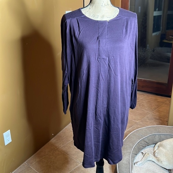 Hanro Dresses & Skirts - Hanro Purple Comfort 100% Cotton Dress Size Large